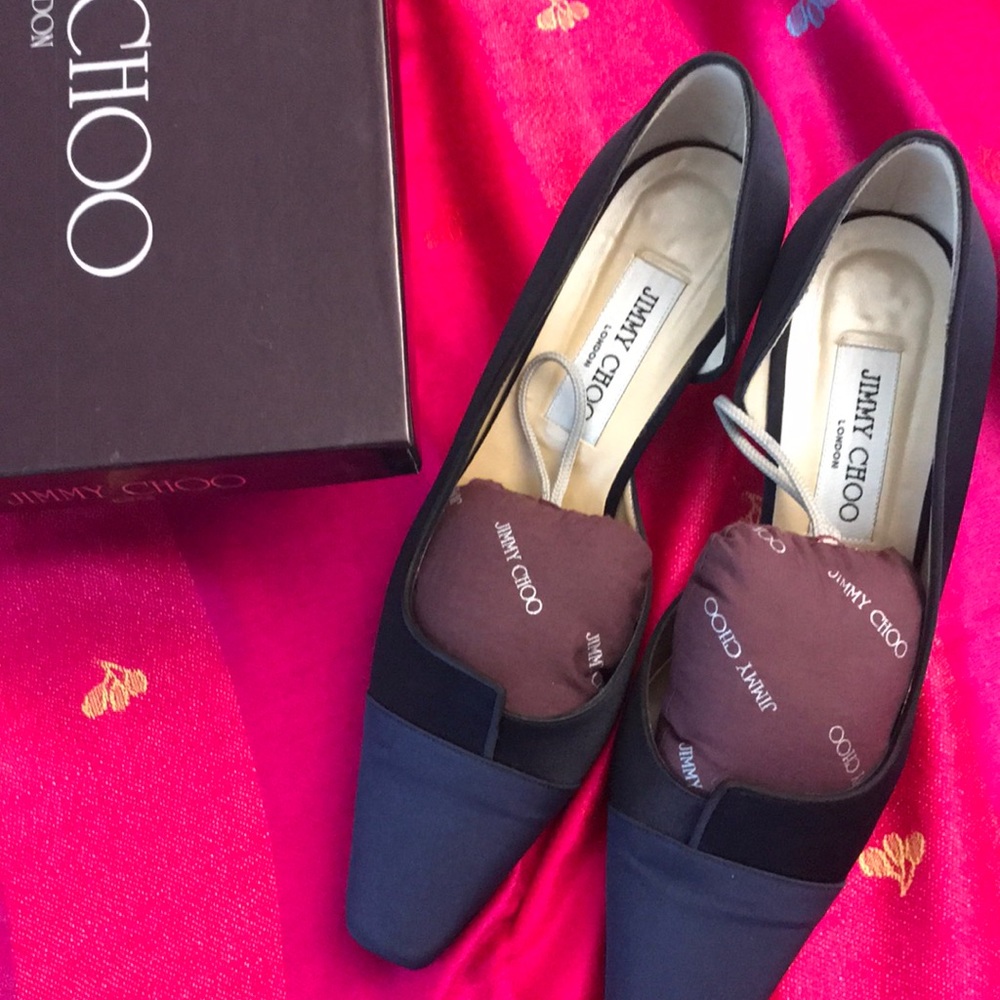Authentic Jimmy Choo kitten heel (navy blue)